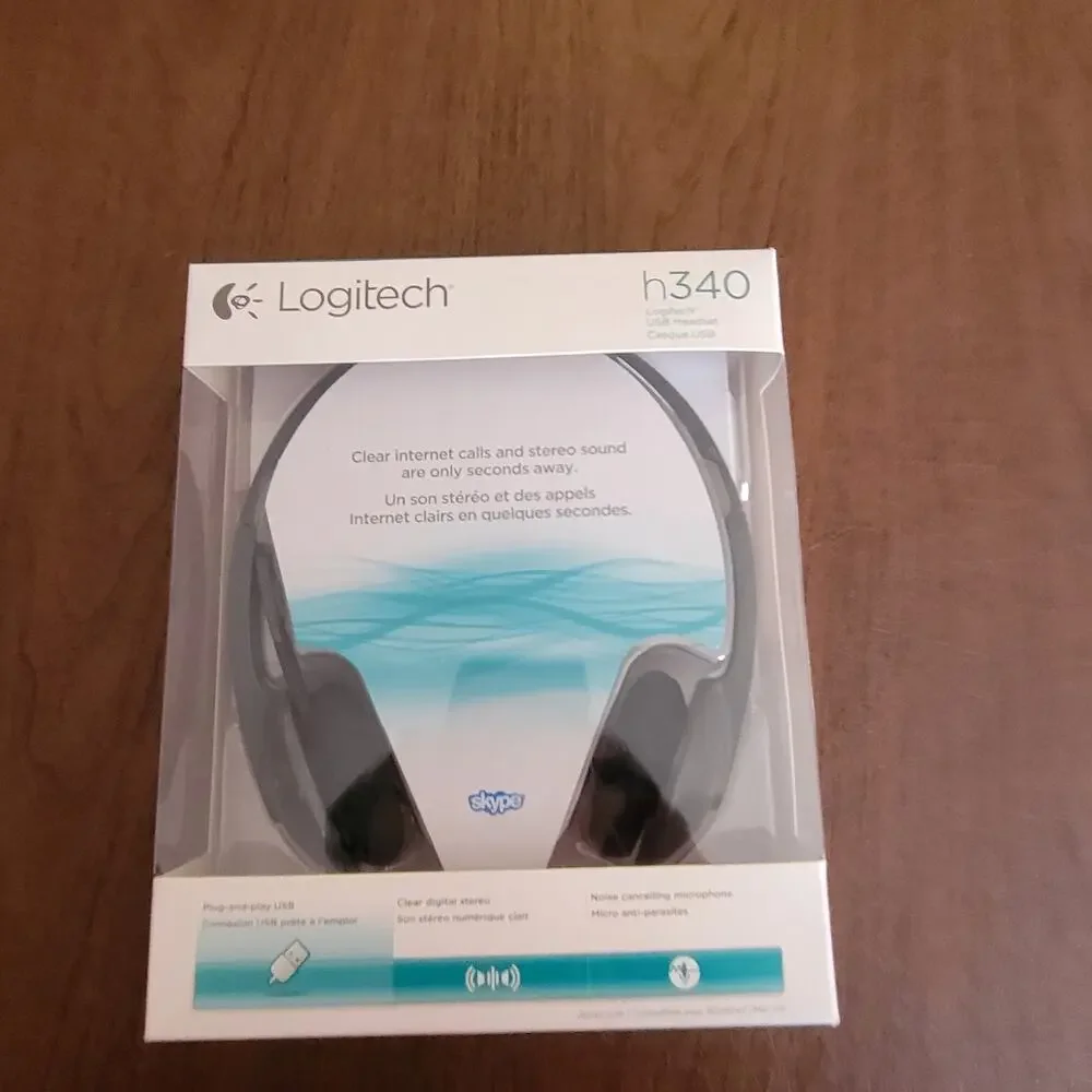 Logitech H340 USB Computer PC Headset w/ Noise Cancelling Microphone New Sealed